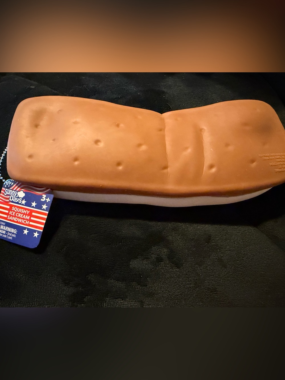 Brown Ice Cream Sandwich Squishy Toy - Kids